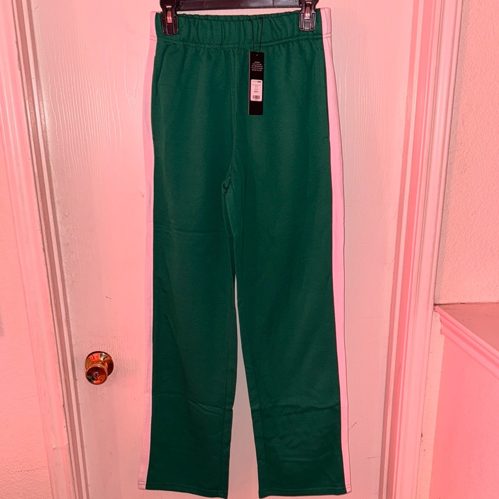 Fashion Nova Green Track Pants